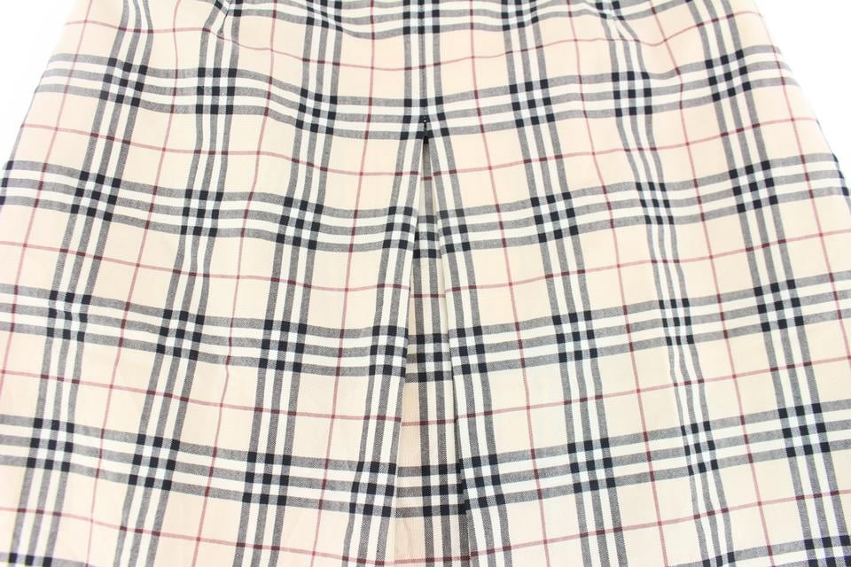 burberry nova check pleated skirt
