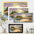 thumbnail image 4 of Designart 'The Rural Lake In Sunset Evening I' Traditional Framed Art Print, 4 of 4