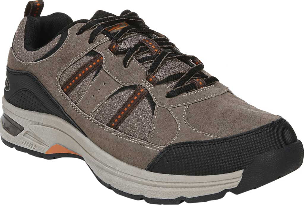 DR SCHOLL'S TRAIL SHOES BUNGEE LACES TAN LEATHER  WALKING GEL CUSHION HIKERS 