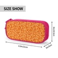 thumbnail image 4 of Goofa Orange Glitter Pattern Big Capacity Pencil Pen Case Office College Large Storage High Capacity Bag Pouch Holder Box Organizer, 4 of 9