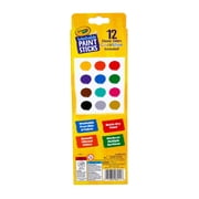 Crayola Quick Dry Paint Sticks, 12 Ct, Washable Paint Set for Kids, Back to School Supplies for Teachers, Arts and Crafts Supplies, Classroom Must Haves, Gift, Ages 3+
