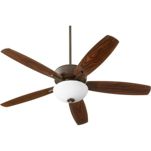 Quorum Lighting Breeze 52 5-Blade Ceiling Fan, Oiled Bronze, 2-Light