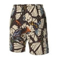 thumbnail image 5 of Kll Vector Butterflies Men'S Casual Summer Beach Shorts Hawaiian Shorts With Pockets-Xx-Large, 5 of 9
