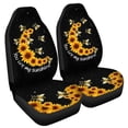 thumbnail image 2 of Uourmeti Automobile Seat Cover Sets 2 Pack, Sunflower Bees Print Car Accessories Interior Decor for Men, Durable Washable Auto Elastic Front Seat Cover, 2 of 7