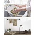 thumbnail image 5 of Beige Spring Floral Kitchen Dish Towels for Drying Dishes Set of 3, Elegant Pastoral Flowers Birds Watercolor Waffle Weave Microfiber Hand Tea Bathroom Towels Quick Dry & Absorbent Towel 12x12, 5 of 7