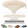 thumbnail image 3 of 6 Pairs Heel Cushions Inserts for Loose Shoes, Heel Pads Grips Liner Snugs, Filler Improved Shoe Fit and Comfort, Prevent Too Big Shoes from Slipping,Heel Pains frictions and Blisters (Beige), 3 of 10