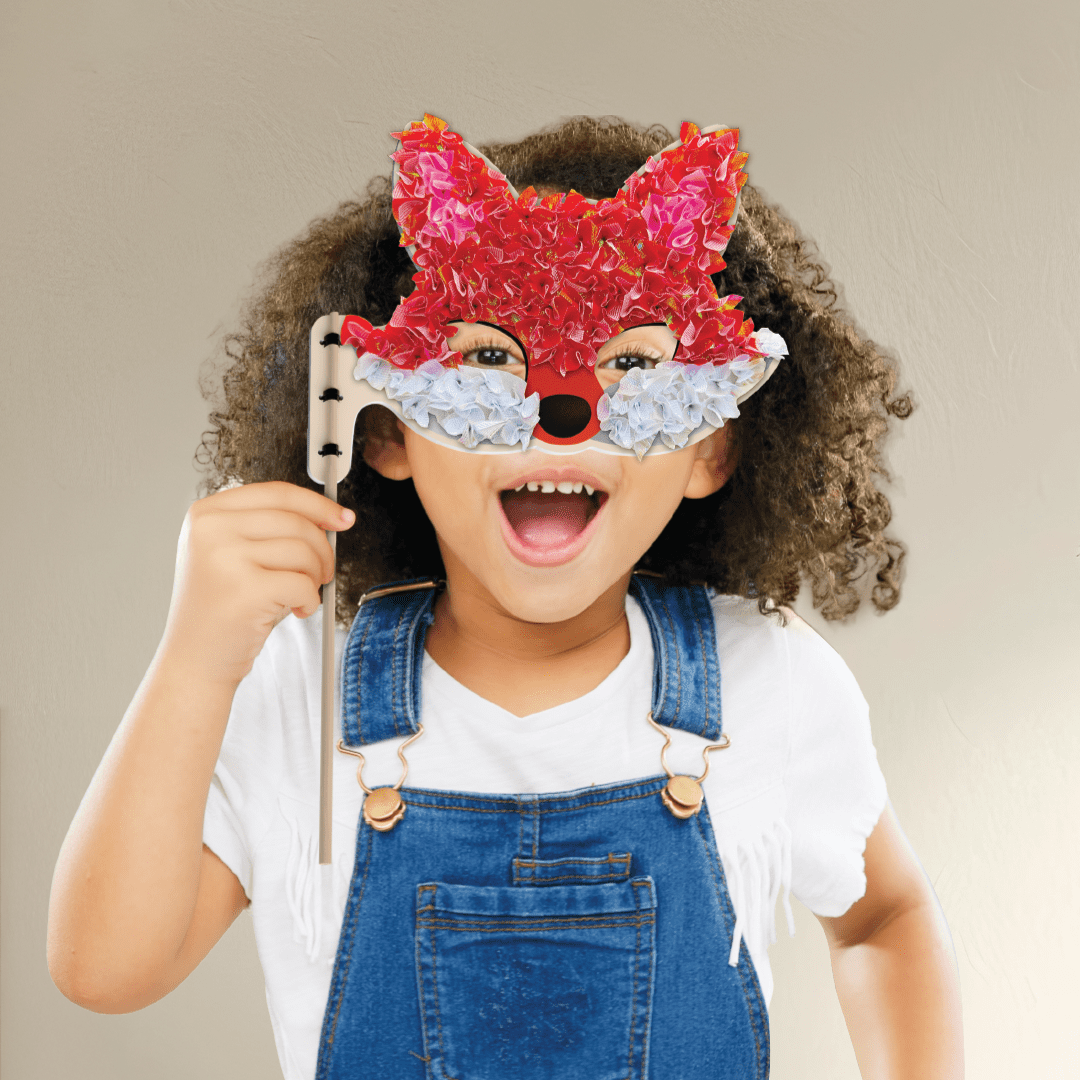 Skillmatics Poke-in Art - Animal Masks, Mess-Free Fun for Kids, DIY Wood Craft Kits, Creative Activity, Gifts for Girls & Boys Ages 4, 5, 6, 7, 8, 9