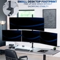 thumbnail image 3 of VIVO Quad Computer Monitor Desk Mount, 1 Ultrawide to 49", 3 Standard to 27", 3 of 8