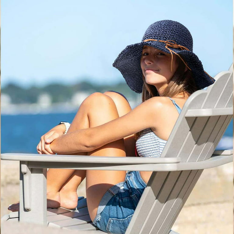 Women Floppy Sun Hat Summer Wide Brim Beach Cap Packable Cotton Straw Hat  for Travel