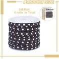 thumbnail image 2 of 4rolls 21.87 Yards(19.9m) Flat Leather String Cords Suede Cords Leather Ribbon Strip Lace Rope Trim with Rivet Leathers Beading String Cord Black for Jewelry Bracelet Making Brown, 2 of 5