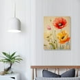 thumbnail image 3 of COMIO Flower Wall Art Colorful Poppy Canvas Prints Wall Decor Oil Painting Pictures Modern Abstract Floral Artwork for Living Room Bedroom Bathroom Home Decoration, 3 of 4