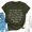 Army Green, variant on Babysbule Women Summer Tops Shirts Summer Tops Gifts For Man And Women T-Shirt Summer Letter Print Short Sleeve Blouse