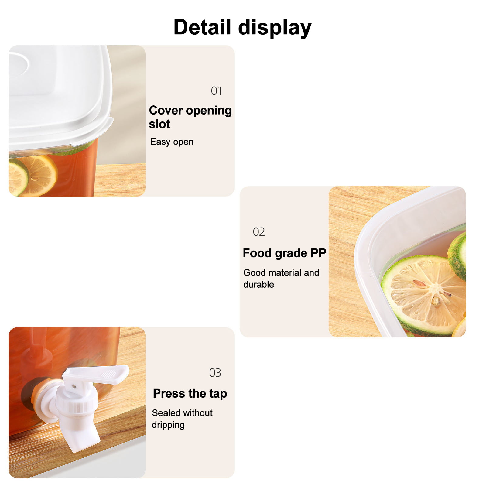 Mumufy 3 Set Plastic Drink Dispensers for Parties Lemonade Beverage  Dispenser for Fridge with Spigot Iced Juice Container with Labels and Pens