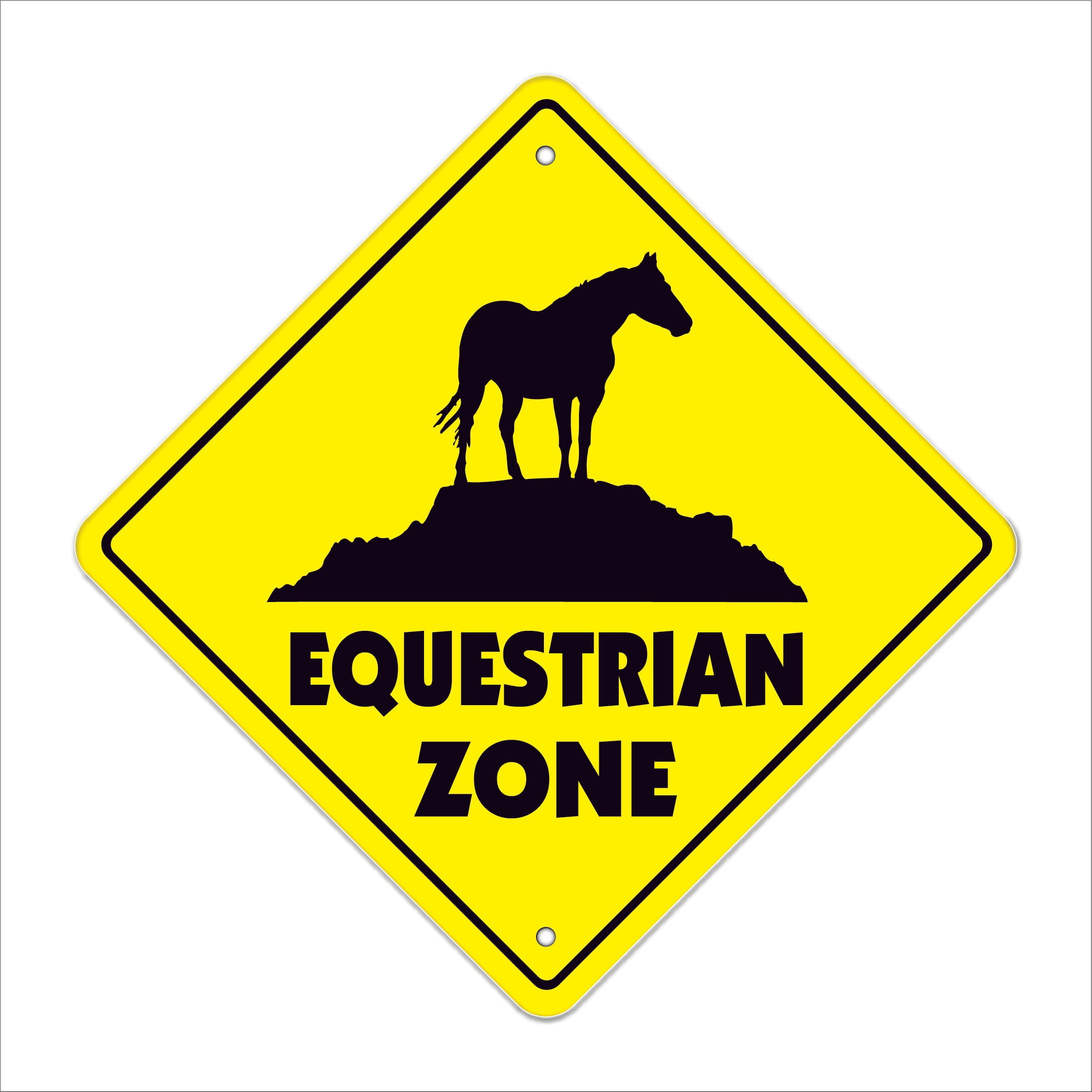 EQUESTRIAN  CROSSING HORSE RIDING SIGN Aluminum Free Shipping 