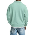 thumbnail image 3 of Waffle Long Sleeve Polo Shirts for Men Big and Tall Golf Shirt Casual Collared Heavyweight T Shirts Textured Knit Tops Mint Green 4XL, 3 of 3
