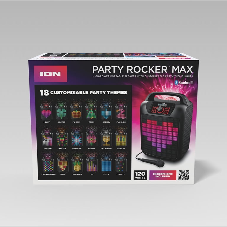 ION Audio Party Rocker Max - Portable Speaker with Customizable
