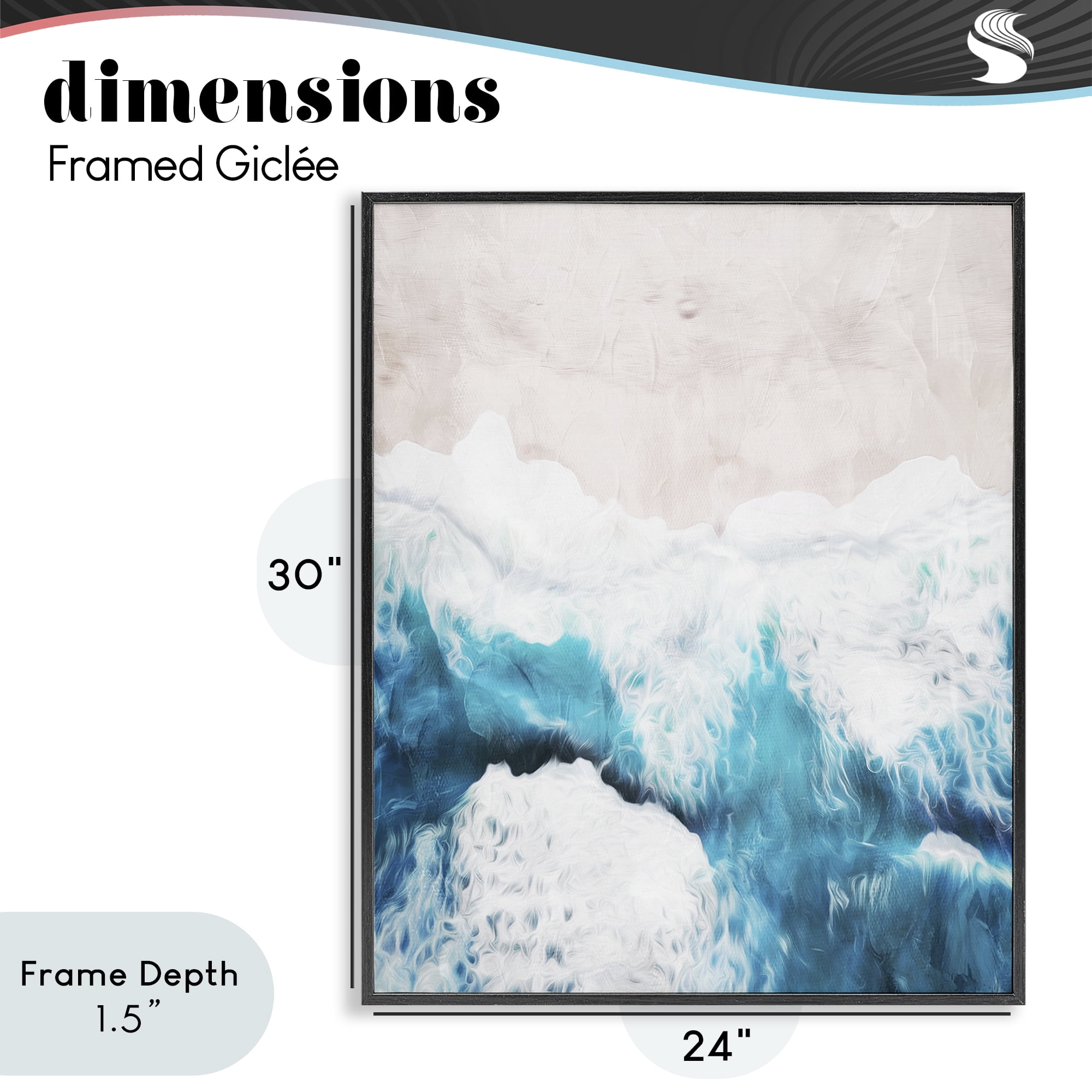 Stupell Industries On The Beach Aerial Black Framed Giclee Art, design by Milli Villa