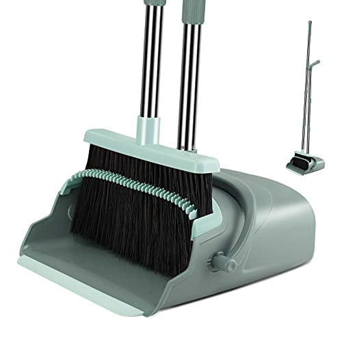 Extendable Broom Dustpan Combo Sweep Set  Long Handle Home Kitchen Dust Clean US 