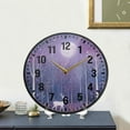thumbnail image 4 of Yayeee Wall Clock Battery Operated 11.9" Silent Quartz Non-Ticking for Living Room Decor, Purple Forest, 4 of 8