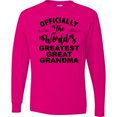thumbnail image 3 of Inktastic Officially the World's Greatest Great Grandma Long Sleeve T-Shirt, 3 of 5