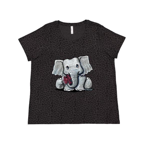 Inktastic KiniArt Elephant Women's Plus Size T-Shirt