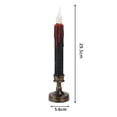 thumbnail image 3 of Black Blood Drip Flameless Candle Lights, Halloween LED Taper Candles with Vintage Holder, Battery Operated Flickering Electric Candles, 3 of 7