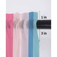 thumbnail image 6 of Pink Green Blue Stripe Tier Curtains 36 Inch Length,Sheer Curtains for Bedroom Living Room Window Farmhouse Stripes Contemporary Small Half Window Kitchen Curtains & Drapes 27.5"x36" 2 Panels, 6 of 6