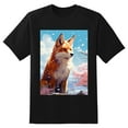 thumbnail image 2 of Plus Size Shirt for Women Black Tops for Women Short Sleeves Shirt for Women Fox T Shirt Crewneck Shirt for Women XL, 2 of 5