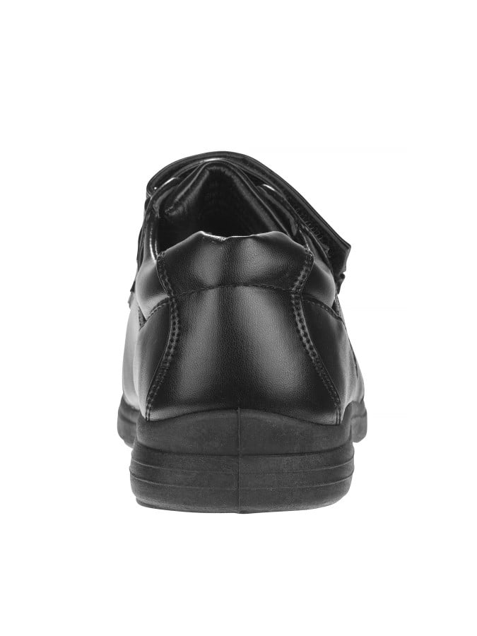 Josmo Toddler Boys’ Double Hook And Loop School Dress Shoes, Black 12