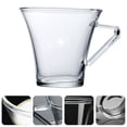 thumbnail image 4 of Transparent Espresso Cup Practical Water Mug Glass Coffee Cup with Handle, 4 of 9