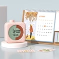thumbnail image 4 of TFixol Pink Mechanical Visual Timer with 60-Minute Countdown, Snooze Function, One-Touch Off, 12/24 Hour Clock for Kids' Learning & Kitchen Time Management (Batteries Not Included), 4 of 6