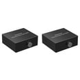 thumbnail image 1 of 2X Conmutador de Audio Bidireccional de Canal de Sonido L / R Estéreo de 4 Vías, 1 Entrada 4 Salidas / 4 Entradas 1 Salida, Divisor de Interruptor de Audio para Altavoz, 1 of 5