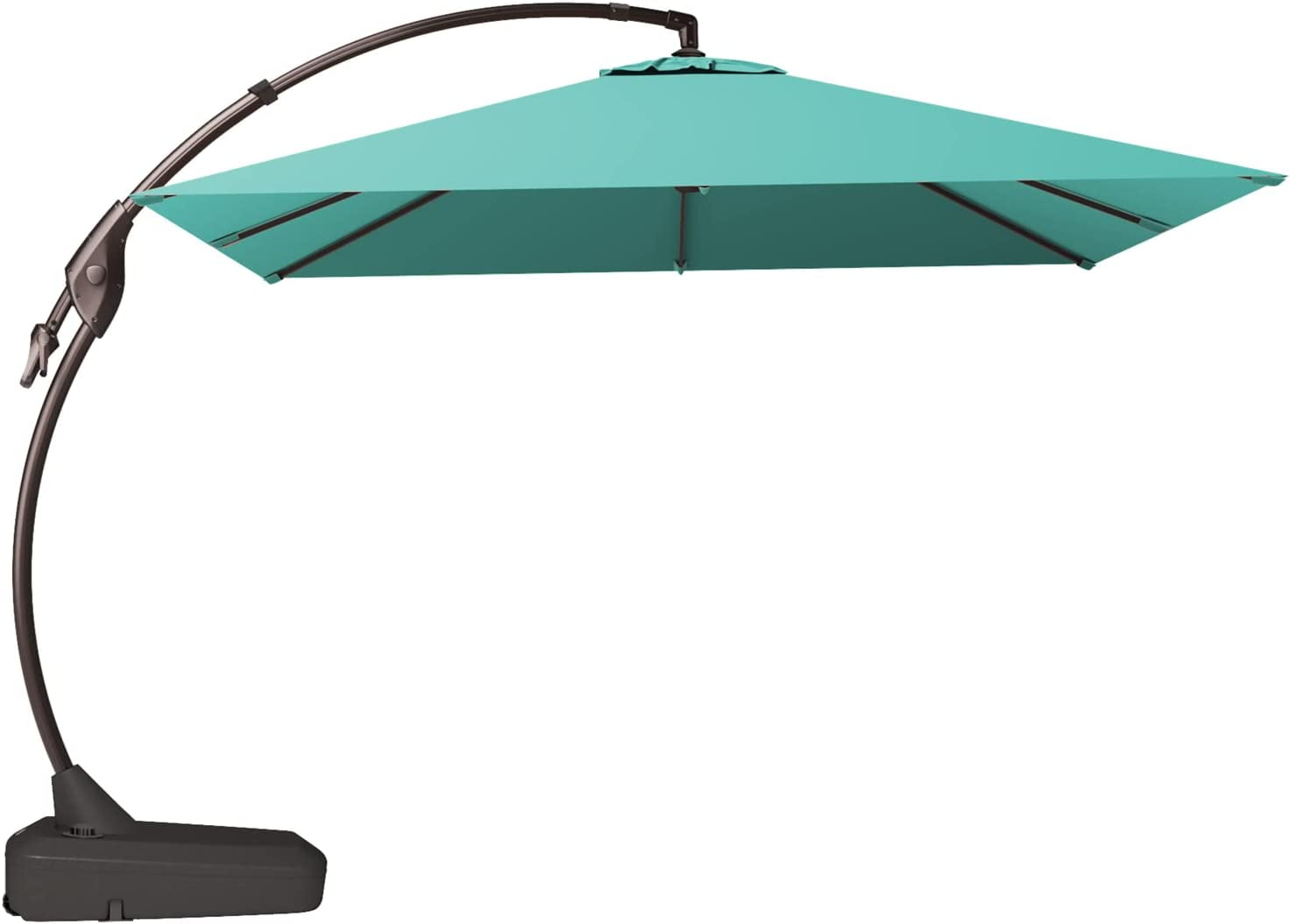 Grand Patio x Sunbrella 10 ft Square Deluxe Napoli Curvy Aluminium