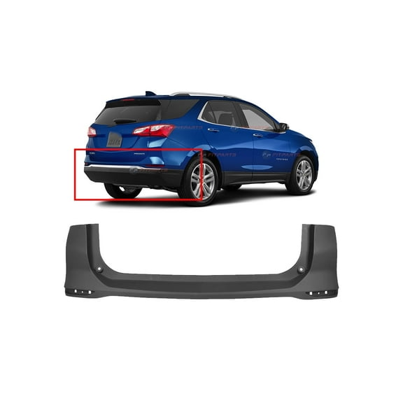 DCP Rear Upper Bumper Cover for Chevrolet Equinox 2018-2024 Primed 84256328