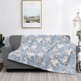 thumbnail image 2 of Rateoe Lily Flower Pattern Flannel Throw Blanket, Ultra-soft Blanket for Bed, Couch, Car, Hypoallergenic Anti-pilling blanket-, 2 of 6