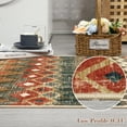 thumbnail image 5 of Hasoo Washable Geometric Vintage Area Rug 9' x 12' Rugs for Living Room Bedroom Kitchen, Red/Brown, 5 of 6