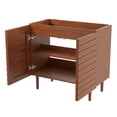 thumbnail image 3 of JONATHAN Y Aubert 36 in. W x 18 in. D x 33 in. H, Thick Linear Slat 2-Shelf, Bath Vanity Cabinet ONLY, Walnut, VAN1003B, 3 of 7