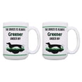 thumbnail image 1 of ThisWear Dachshund Mug Set Grass Is Always Greener Under My Wiener Humorous Mugs 2 Pack Gift 15oz Coffee Mugs, 1 of 4