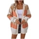 thumbnail image 4 of Cárdigan informal de cuello redondo y manga larga para mujer, suéter de punto a rayas, blusa holgada, suéter para mujer, 4 of 6