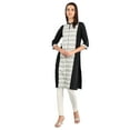thumbnail image 2 of Black Band Collar Yarn-dyed Kurta-X Small, 2 of 6