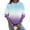 Blue, variant on Sweatshirt For Women Gradient Long Sleeve Crewneck Trendy Fall Winter Pullover Sweatshirt Comfortable