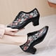 thumbnail image 5 of XIHAHA zapatos de baile latino de tacón alto para mujer y adulto, zapatos de baile Social cuadrados, zapatos deportivos transpirables, tela de microfibra bordada, 5 of 5
