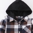 thumbnail image 6 of YIWULA Boy Button Down Shirt Kid Flannel Shirt Toddler Buffalo Plaid Shirt Boys Long Sleeve Father Son Shirt(7-8 Years,Coffee), 6 of 8