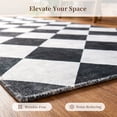 thumbnail image 6 of ICEANT 3'x8' Rectangle Runner Rugs, Geometric Style Non Slip Washable Low Pile Carpet, Area Rug for Hallway Entryway Bathroom Bedroom Kitchen, Black, 6 of 6