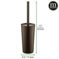 thumbnail image 4 of mDesign Metal Toilet Bowl Brush and Holder + Wastebasket - Set of 2, Bronze, 4 of 9