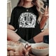 thumbnail image 1 of Women's Fashionable Casual T-Shirt with Unique English Quirky Print - Crew Neck, Short Sleeve, Stretchy Polyester Blend, Machine Washable - Perfect for Summer & Casual Attire, 1 of 8