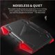 thumbnail image 5 of Seitruly Enfriador ajustable para computadora portátil Base de enfriamiento para computadora portátil con 5 ventiladores silenciosos para videojuegos de Teléfono y Comunicación negro y rojo, 5 of 6