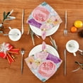 thumbnail image 4 of GZHJMY Set of 6 Spring Wildflowers Satin Napkin Square 20 Inches Table Napkins Soft Smooth Decorative Napkins for Wedding Banquet Party Decoration, 4 of 6