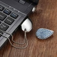 thumbnail image 2 of Usb Stick, Premium Usb 2.0, Diamond Heart Shape Usb Flash Drive Waterproof Memory Stick Memory Stick High-Speed Transfer, Blue, 8GB, 2 of 6