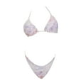 thumbnail image 1 of WTXUE Ensemble de Maillot de Bain Bikini Taille Haute Maillot de Bain Deux Pièces Imprimé Triangle Col Bikini Maillot de Bain Ajusté Ensembles (Femmes) Taille P, 1 of 4